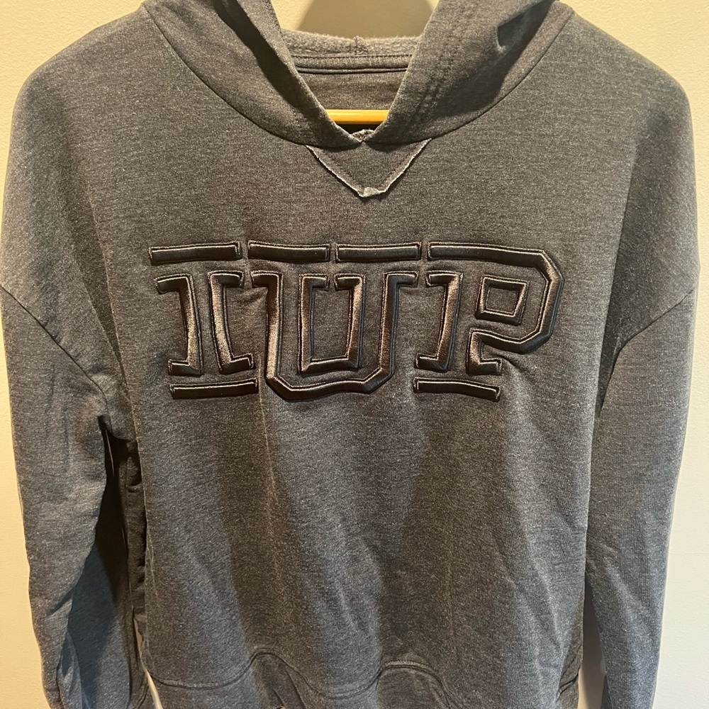 Gray IUP Hoodie with Embroidered Logo, NWOT